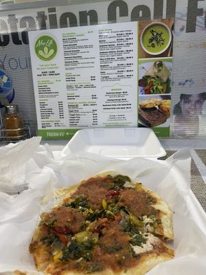 The veggie pizza at NewLife Natural Vegetation Cell Food in Nassau