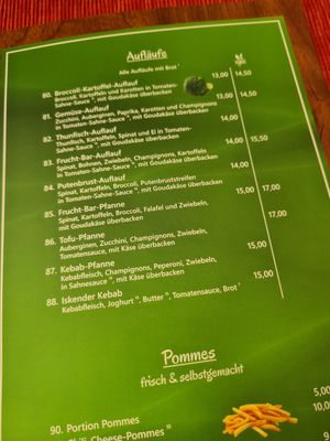 Menu 3 at Fruchtbar Fulda in Fulda