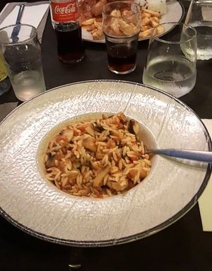 Giovetsi noodle dish at da Veronica in Kefalonia