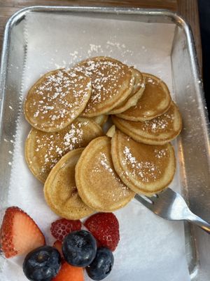 Mini pancakes  #Veganuary at Turf Surf & Earth in Somerville