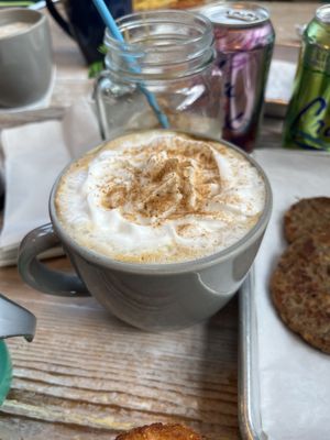 Beautiful lattes  #Veganuary at Turf Surf & Earth in Somerville