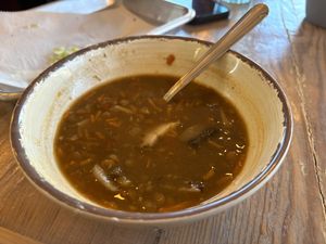Lentil Mushroom Soup  at Turf Surf & Earth in Somerville