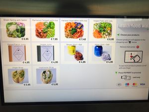 Prices! at AMS - Health Food Wall in Schiphol