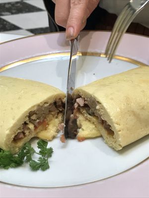 Inside of omelette  at Ladurée in Beverly Hills