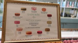 Macaron menu at Ladurée in Beverly Hills