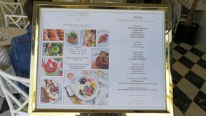 menu at Ladurée in Beverly Hills