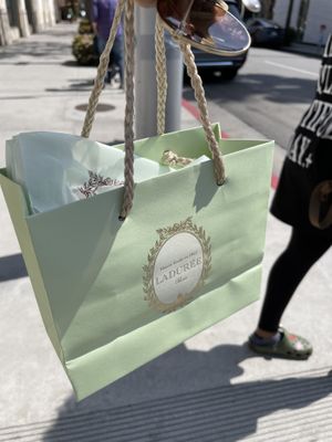 Macaroons to go  at Ladurée in Beverly Hills