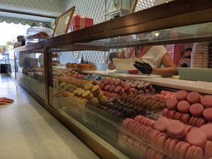 Macarons (most are vegan and clearly marked) at Ladurée in Beverly Hills