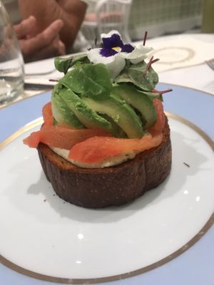 Mediterranean Avocado Toast  at Ladurée in Beverly Hills