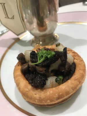 Savory Mushroom Pastry with gravy at Ladurée in Beverly Hills