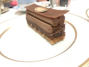 Chocolate layered dessert  at Ladurée in Beverly Hills