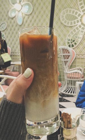 Coconut mylk latte at Ladurée in Beverly Hills