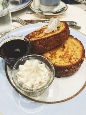 Traditional French toast at Ladurée in Beverly Hills