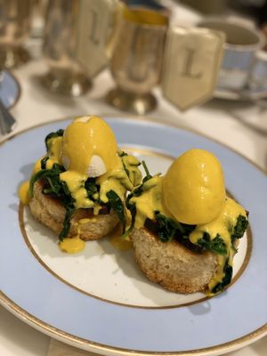Outstanding eggs benny  at Ladurée in Beverly Hills