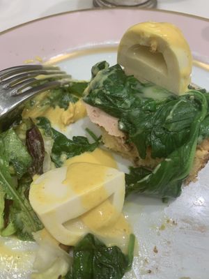 Eggs Benedict  at Ladurée in Beverly Hills