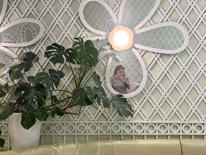 The decor is beautiful  at Ladurée in Beverly Hills