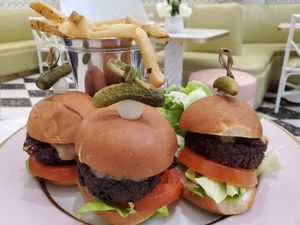 Mushroom burgers at Ladurée in Beverly Hills
