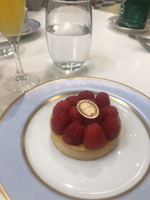 Lilikoi and raspberry tart that made my tastebuds the happiest they have ever been!! at Ladurée in Beverly Hills