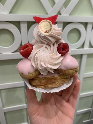 Saint-Honoré Rose at Ladurée in Beverly Hills