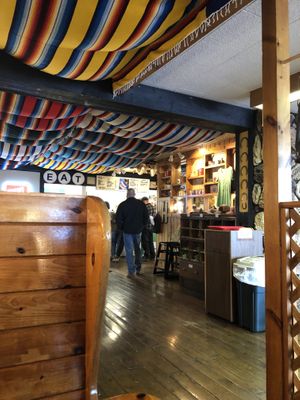 order up front before sitting  at Hungry Hippie Tacos in Grand Marais