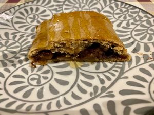 The strudel for dessert  at Un Gelsomino in Salerno