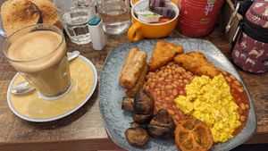  at Scoff Troff Cafe in St Ives