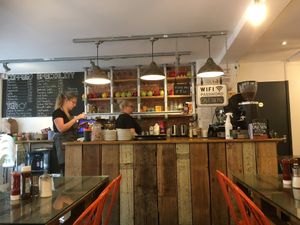  at Scoff Troff Cafe in St Ives