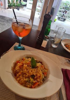 Very friendly and accomodating staff. Separate Vegetarian/ Vegan and even Gluten Free menu!  We had the Bruschetta, Rosemary Focaccia, and Vegetable Risotto. highly recommend! at Portobello in Lanzarote
