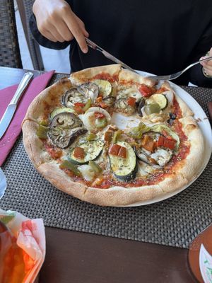 Vegetarian vegetable pizza   at Portobello in Lanzarote