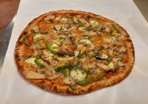 Vegan pizza. Photo by: Ana N. on Facebook at Holyfood Delight in Ljubljana