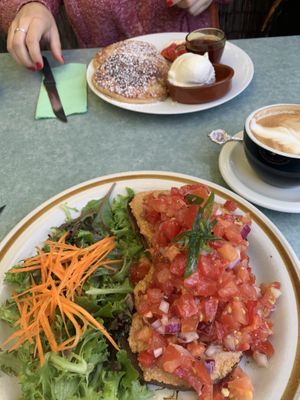 bruschetta with hummus!  at Cafe Komodo in Prospect