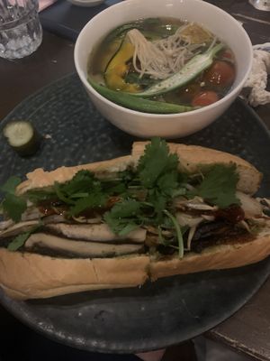 Portobello French dip bahn mi   at The Pig and The Lady in Honolulu