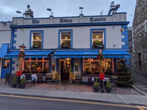 view from the street at Abbey Tavern in Howth