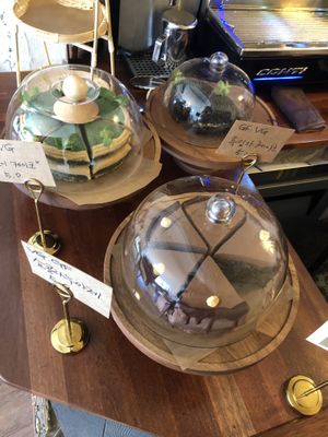 Vegan cakes at Cafe La Moire in Jeonju