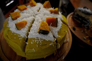 Sweet Pumpkin (단호박) Cake  at Cafe La Moire in Jeonju