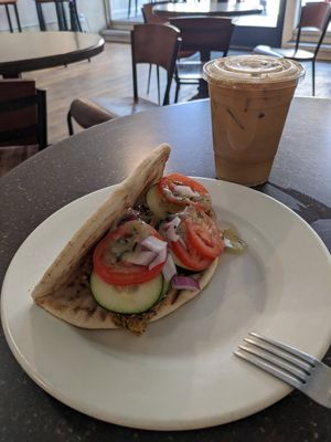 Vegan gyro at Brewed Awakenings in Appleton