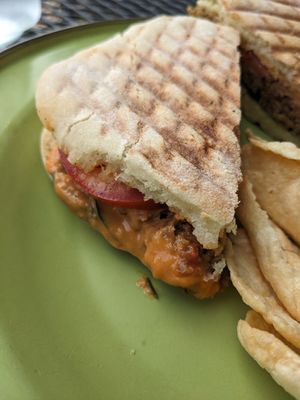 Vegan walnut burger at Brewed Awakenings in Appleton