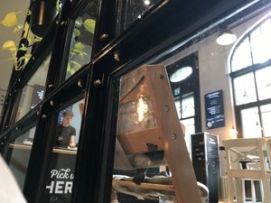 View up from our mid-level seating.    at Swing Kitchen - Laupenstraße in Bern