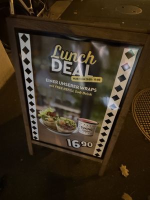 sign  at Swing Kitchen - Laupenstraße in Bern