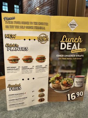 menu  at Swing Kitchen - Laupenstraße in Bern