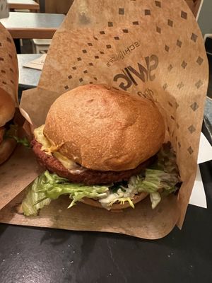 Vegan truffle burger  at Swing Kitchen - Laupenstraße in Bern
