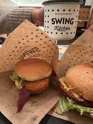 Vegan chicken burger  at Swing Kitchen - Laupenstraße in Bern