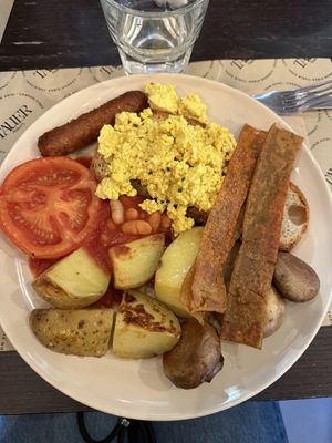 Vegan English breakfastt  at Tauer in Turin