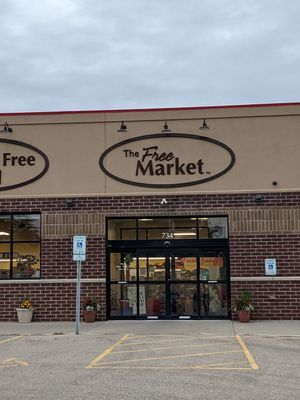 Outside the store at The Free Market in Appleton