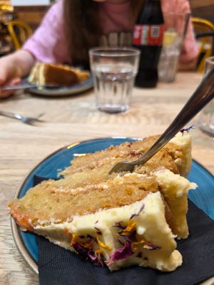 Strawberry cake. at Kooks in Brighton