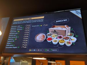 Menu at Izz Cafe in Cork