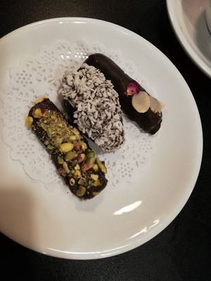 Vegan dessert selection at Izz Cafe in Cork