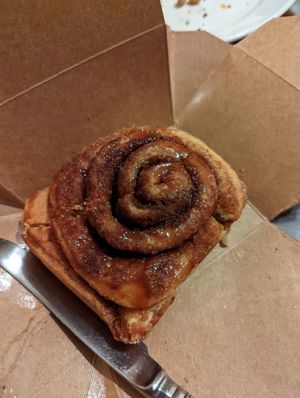 Vegan cinnamon roll at Izz Cafe in Cork