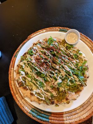 Falafel on flat bread at Izz Cafe in Cork