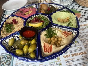 Hummus platter   at Izz Cafe in Cork